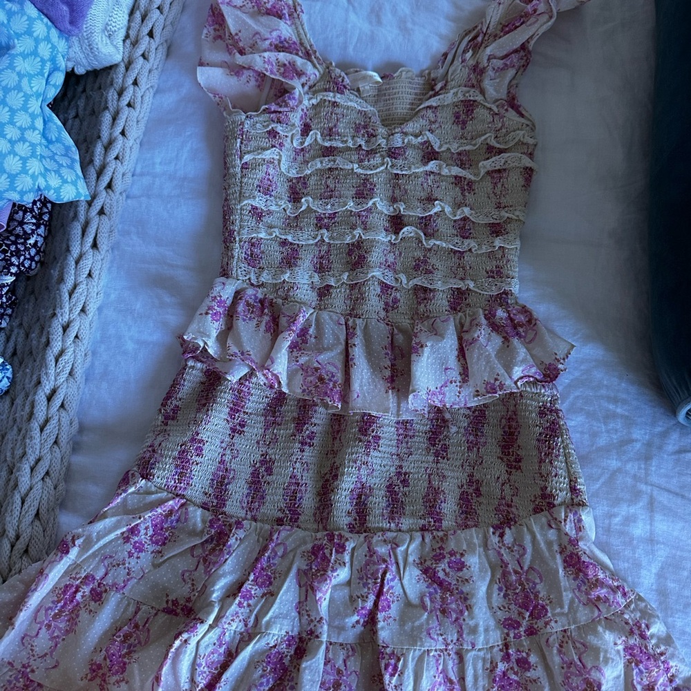 Love Shack Fancy Compass top and skirt in French Lilac Size Small SET